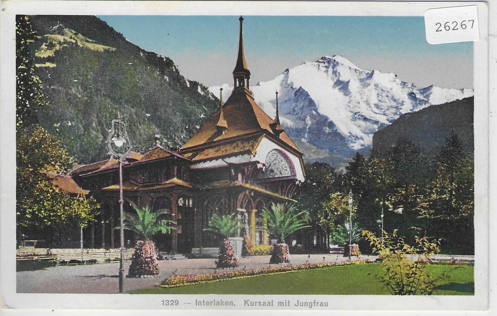 Cartes postales: Interlaken - Kursaal mit Jungfrau Litho – D'occasion à Ettingen par Kartenplanet