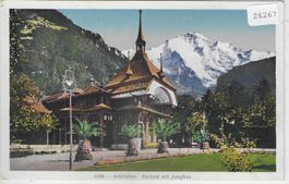 Interlaken - Kursaal mit Jungfrau Litho