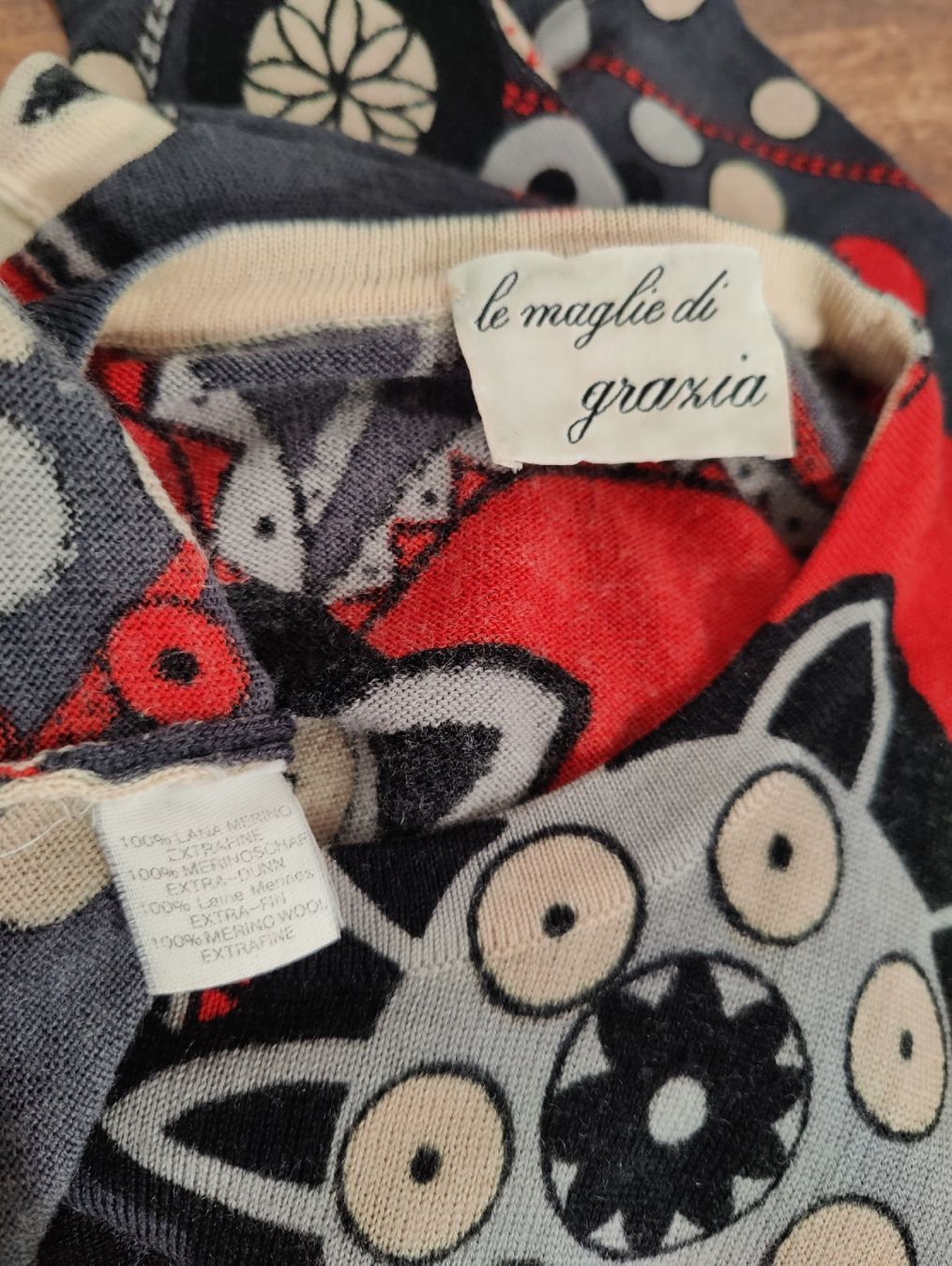 Pullover & Sweatshirts: Vintage Patterned Merino Wool Sweater – Gebraucht aus La Tour-de-Peilz von dAutrefois 7