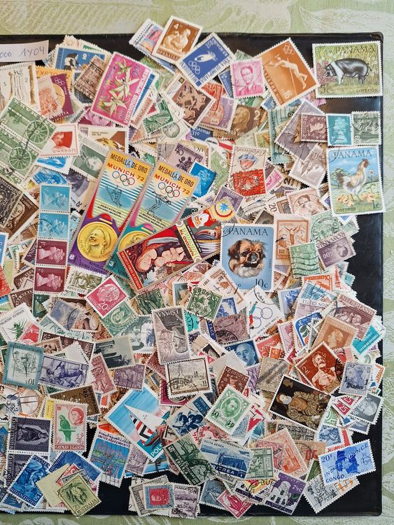 Alle Briefmarken: Ca 1000 Ausland-Briefmarken ab Uralt (1Y04) – Gebraucht aus Genolier von Antoine30 2