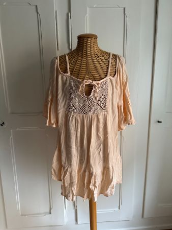 SELVA ALEMANY - Hippie Tunika apricot oversized