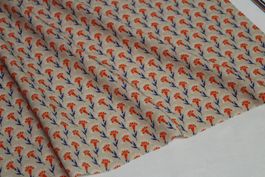 ***AUSVERKAUF*** Kleiderstoff Viscose beige/Blumen