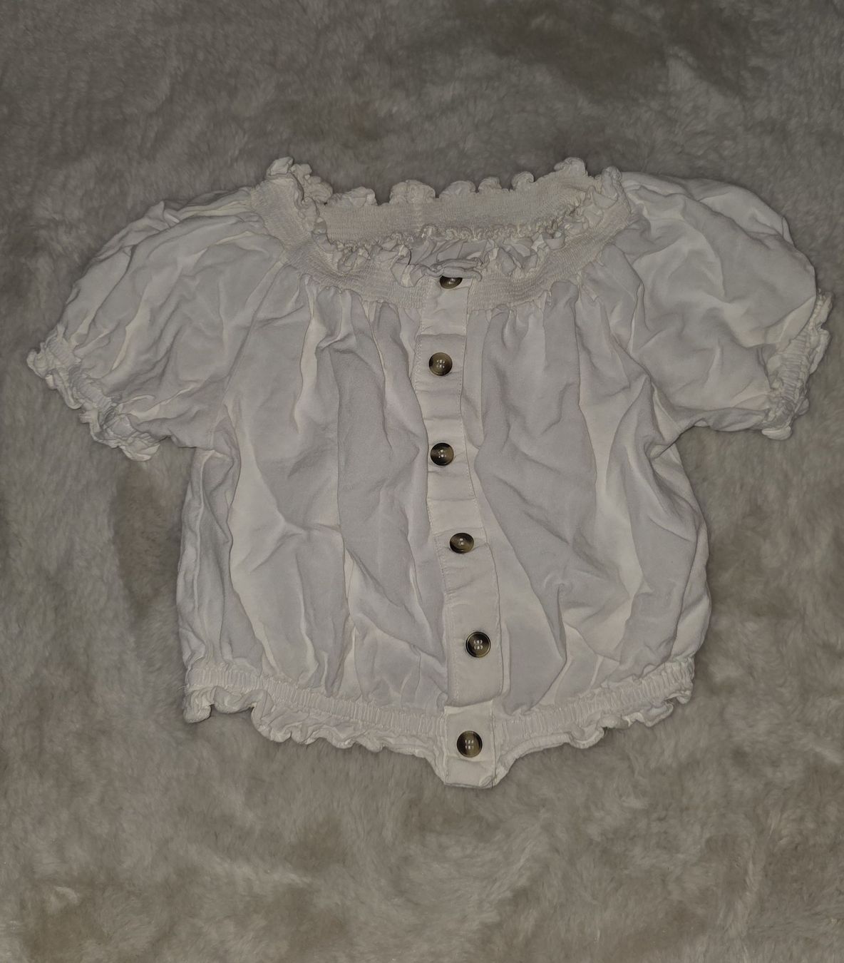 Camicette: Süsse weisse Bluse, Grösse S – Nuovo (secondo la descrizione) da Wetzikon ZH venduto da secondhandsfashion