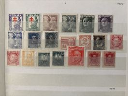 Timbres Espagne divers millésimes non utilisés