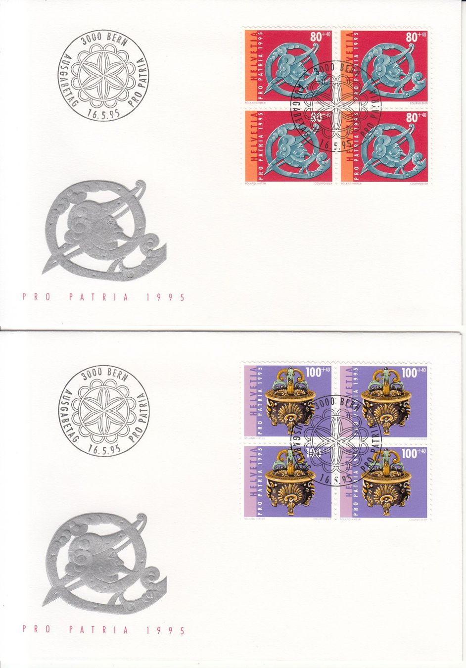 Alle Briefmarken: SBK B247 - B250 im 4er-Block FDC – Gebraucht aus Bürglen TG von StampGraf 2