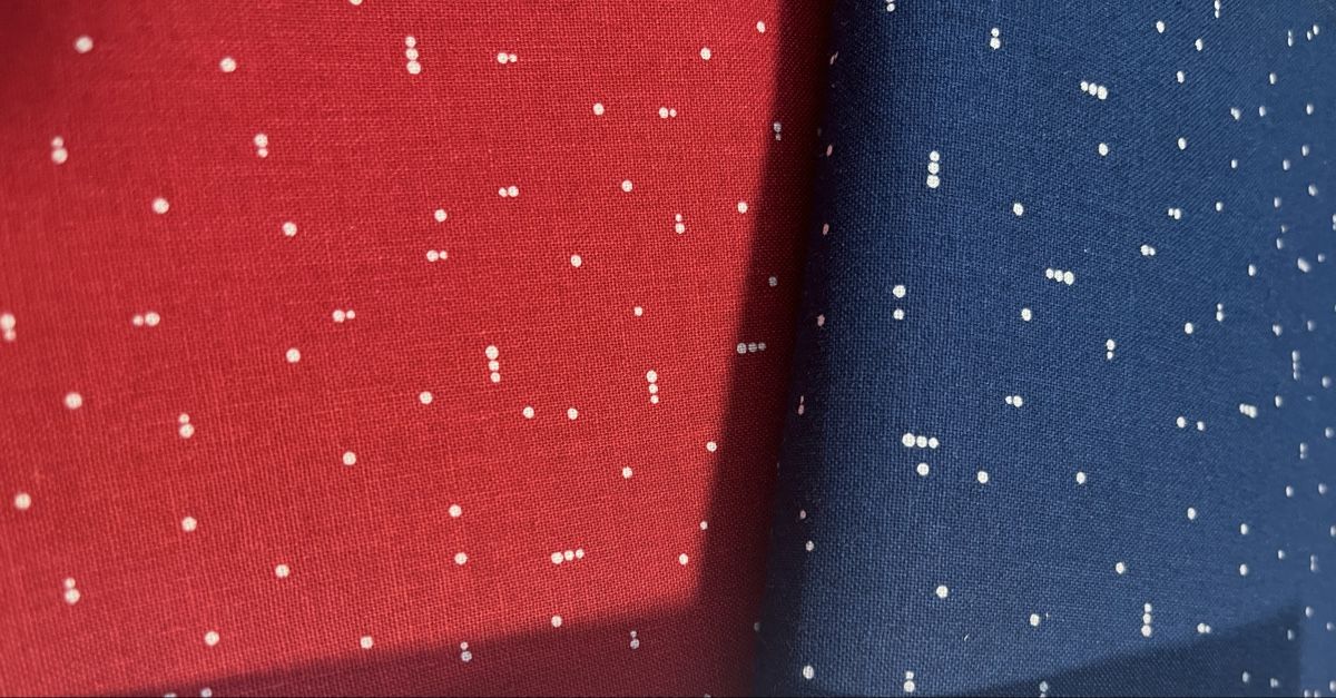 Tessuti: Patchworkstoffe 2er Set rot und blau mit Pünktchen – Nuovo (secondo la descrizione) da Seuzach venduto da KreativmitStoff