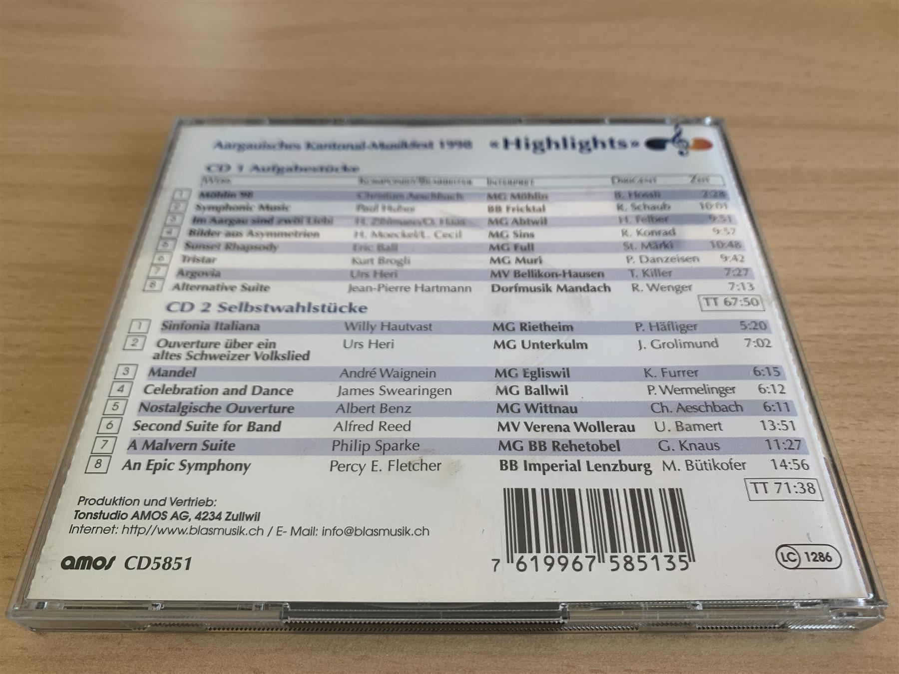 CD: Aargauisches Kantonal-Musik - 2 CD – Usato da Rikon im Tösstal venduto da Alpenmutz 1