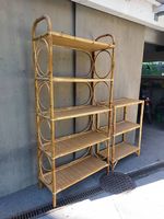 Zwei Bambusregale Set Rattan geflochten gebraucht