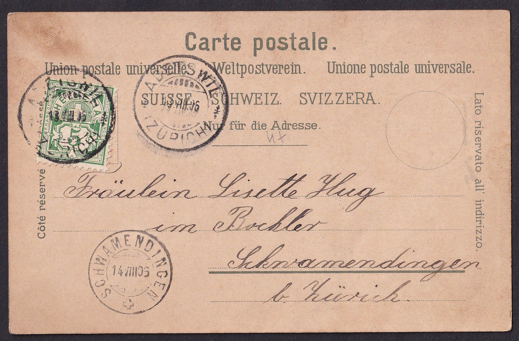 Cartoline postali: Adetswil Rosinli Speisewirtschaft – Usato da Olten venduto da clotaldi 1