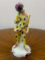 Porzellanspitzen-Figur Harlekin Capodimonte ca. um 1900
