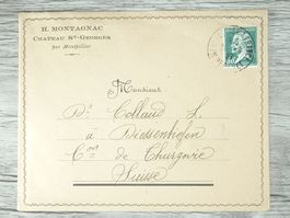 TR05 Enveloppe + Timbre France 1927
