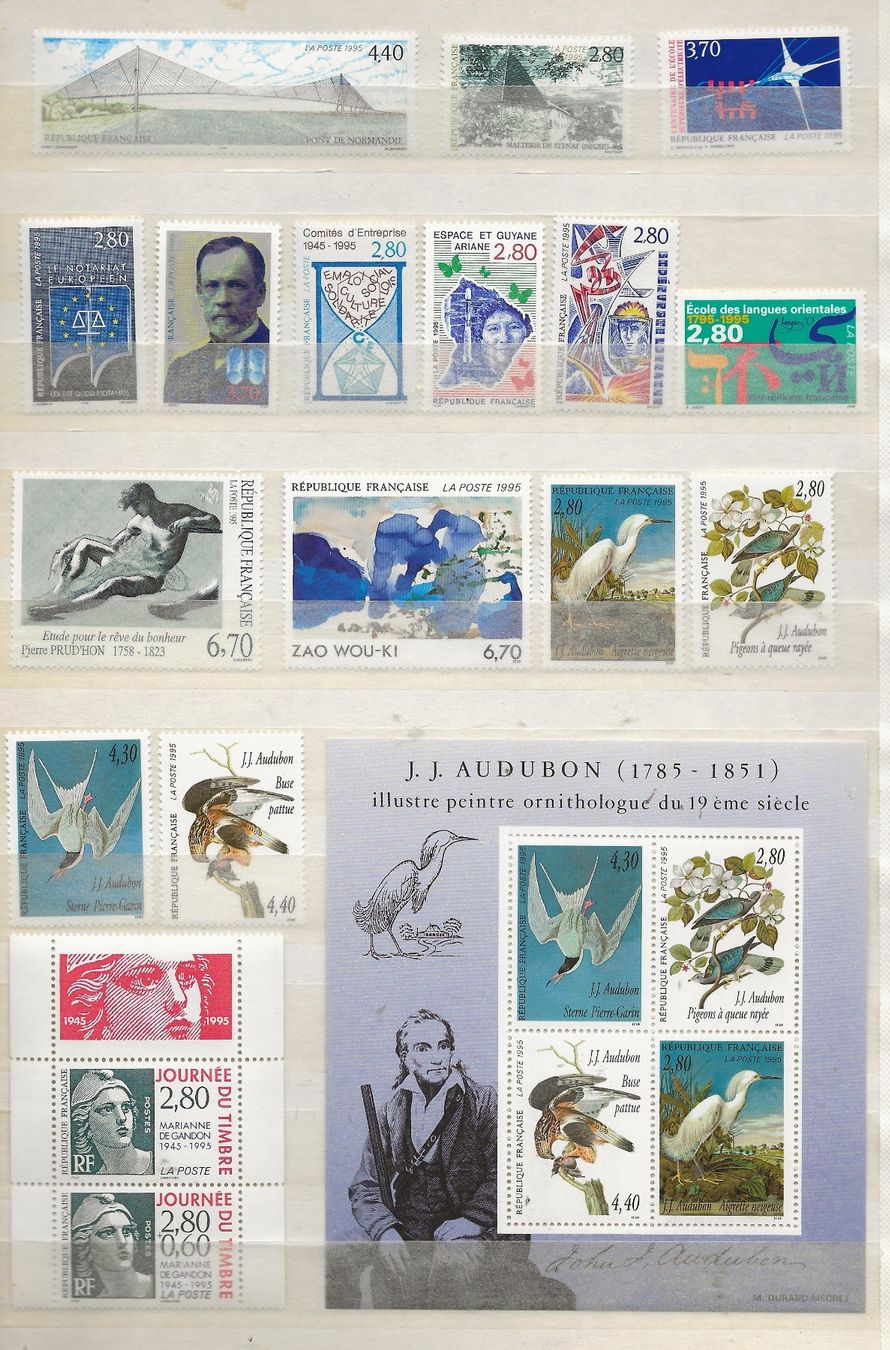 Tutti i francobolli: France Lot 1995 ** – Usato da Sion venduto da PierreP01