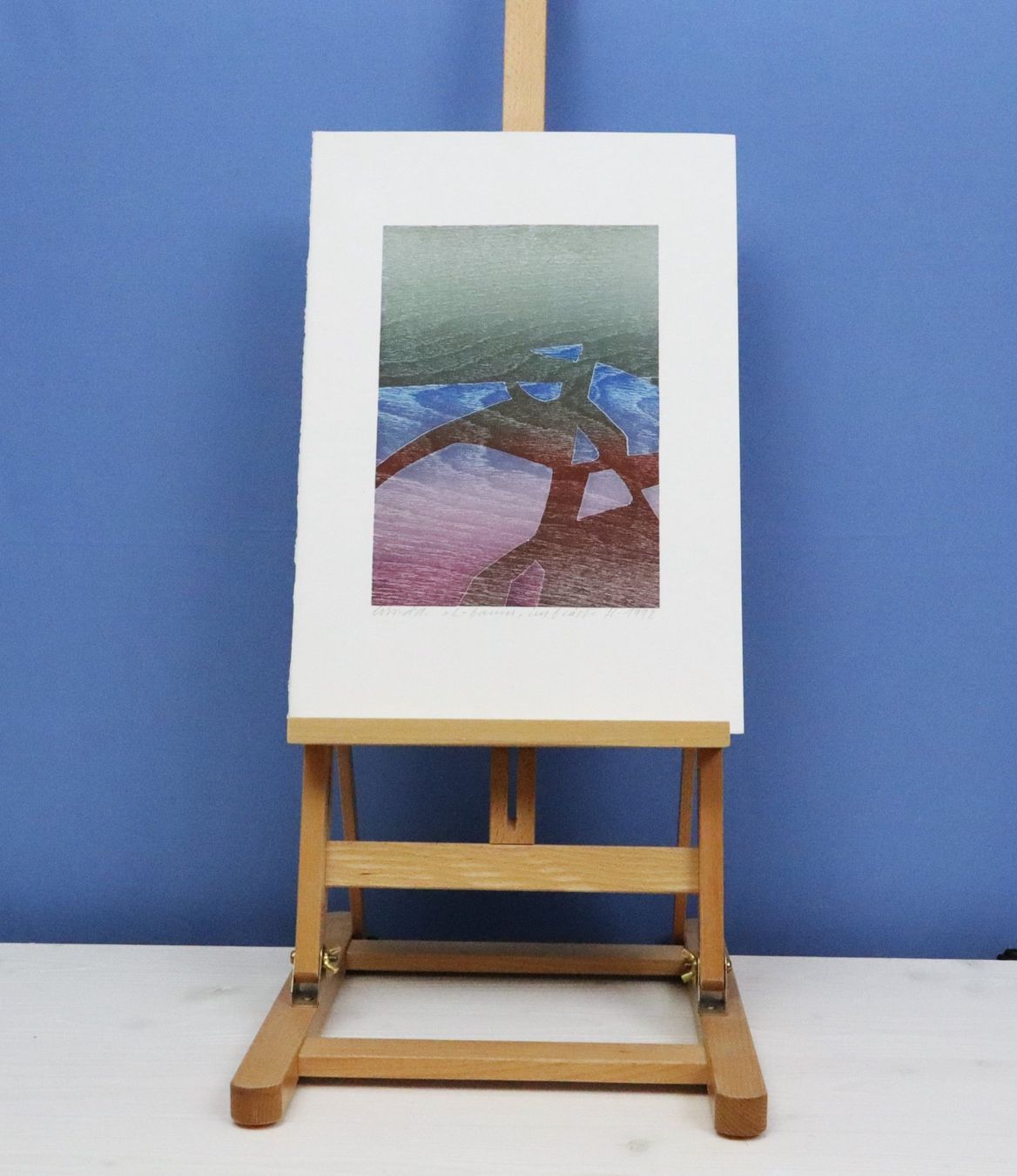 Xilografie: Franz Eggenschwiler 1930-2000, Holzschnitt, "Lebensbaum" – Usato da Zug venduto da Kunst-Fundgrube