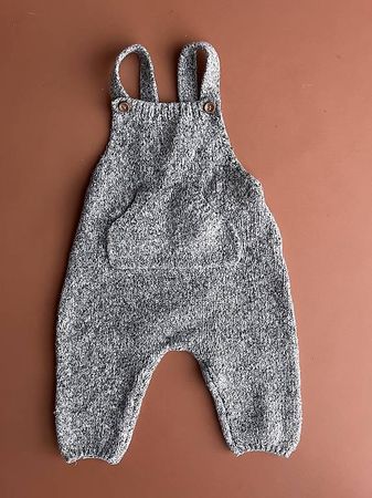 Zara Latzhose Grösse 68 (3-6M) Grau Strickoptik