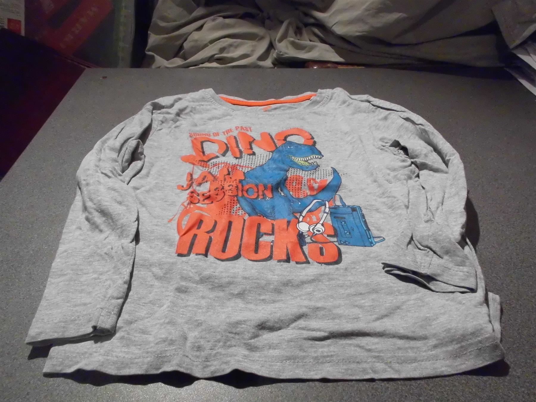 H&M Pulls et sweat-shirts: Pullover Grösse 110/116, grau/Dino – D'occasion à Zürich par abraxas1291