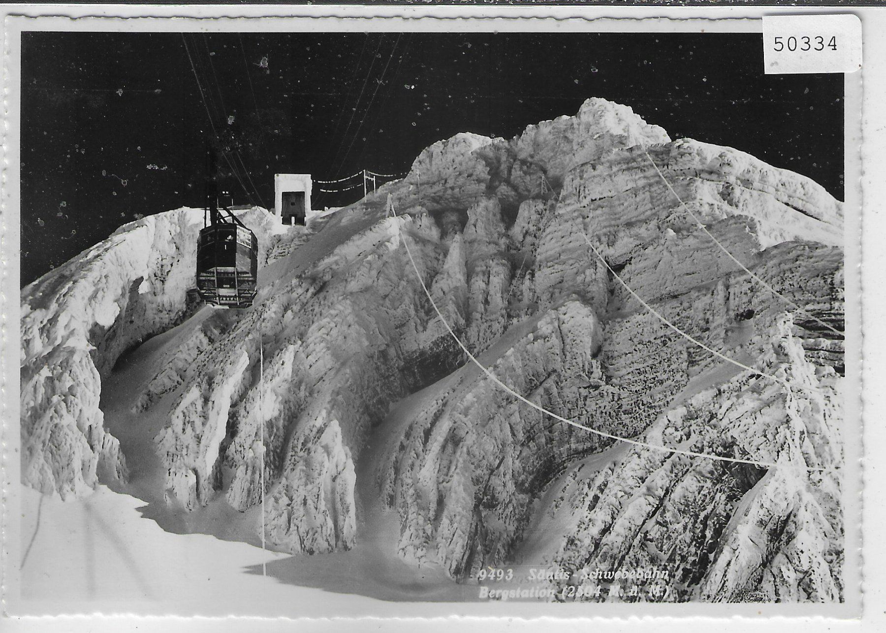 Cartoline postali: Säntis Schwebebahn - Bergstation im Winter – Usato da Ettingen venduto da Kartenplanet
