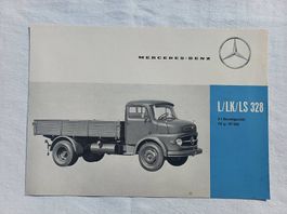 Mercedes-Benz L/LK/LS 328 - Prospekt-Blatt von ca. 1960