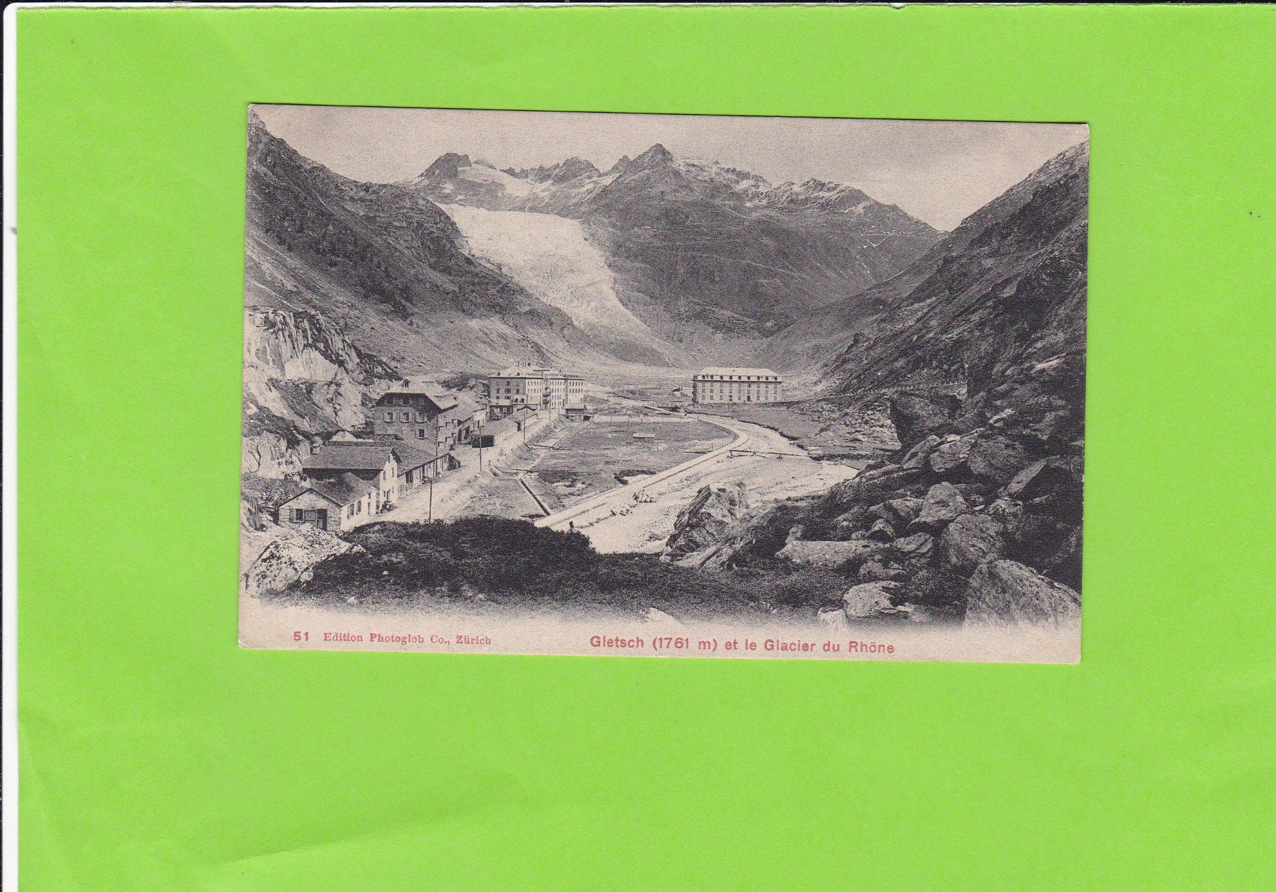 Cartoline postali: Gletsch mit Rhonegletscher – Usato da St. Peterzell venduto da neckertal
