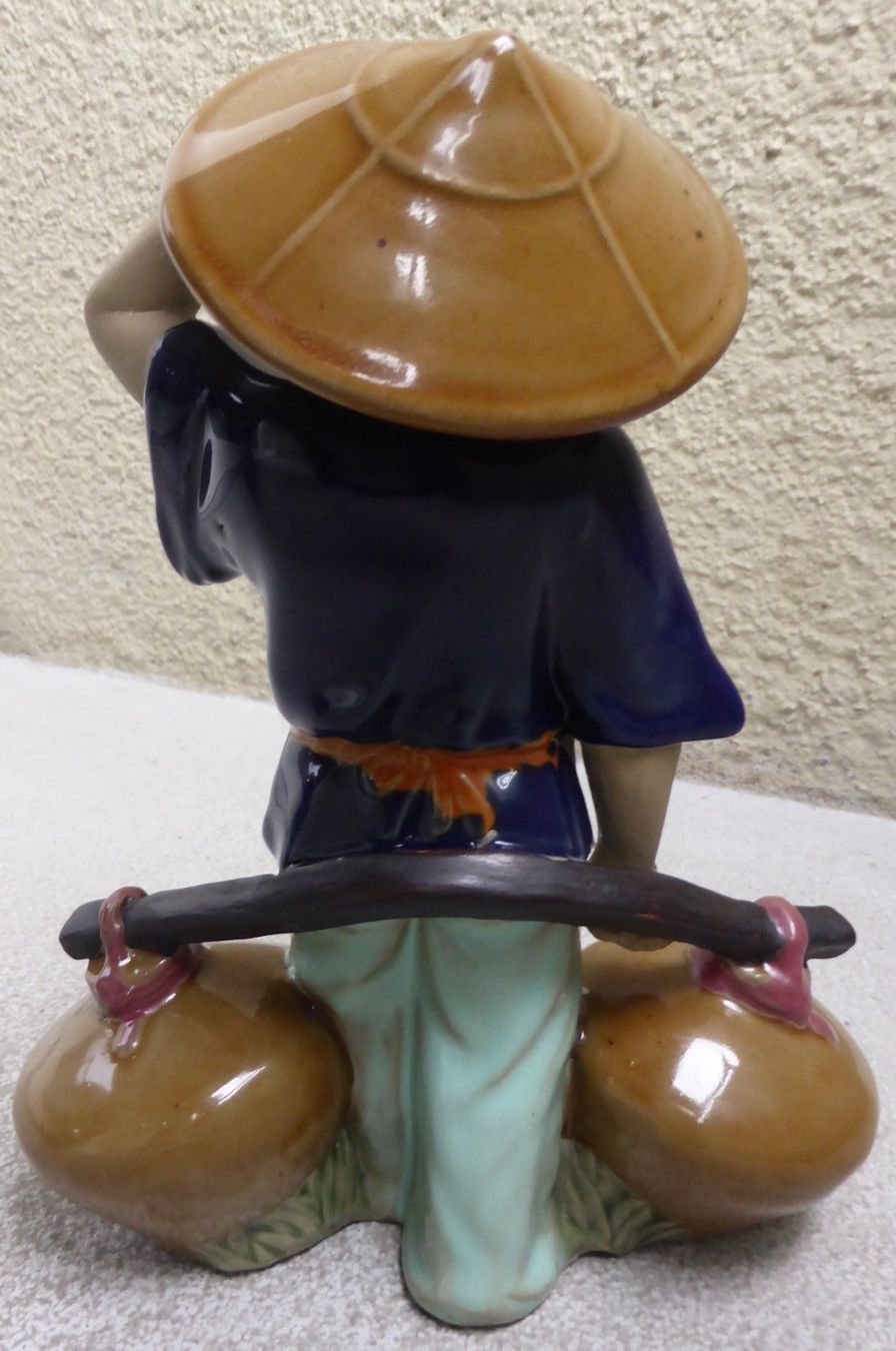 Sculture & Statue: ANTIKE MONGOLISCHE -WASSERTRÄGERIN,-21,5 SELADON--KERAMIK – Usato da Zürich venduto da tritonis 5