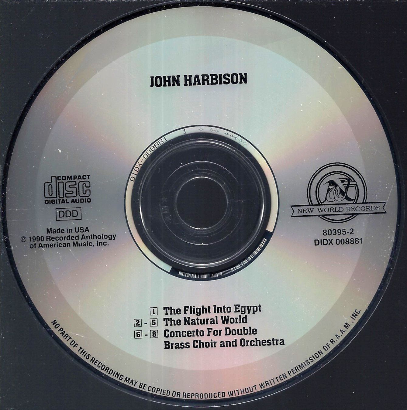 CD: André Previn John Harbison THE FLIGHT INTO EGYPT  Klassik CD – Usato da Kandergrund venduto da Sososo 7