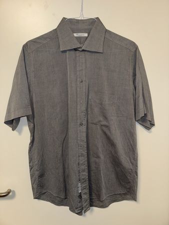 Herren Hemd kurzarm grau Slim Fit Grösse M neu