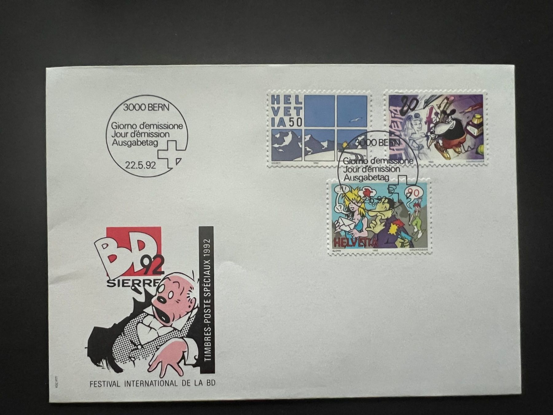 Tutti i francobolli: Sierre 1992 FDC (E1677) – Usato da Hinwil venduto da Sidi4