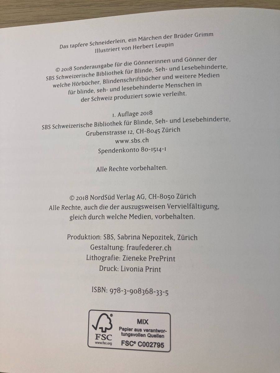 Libri: Das tapfere Schneiderlein Buch Kinderbuch – Usato da Aarwangen venduto da to-hirschi 2