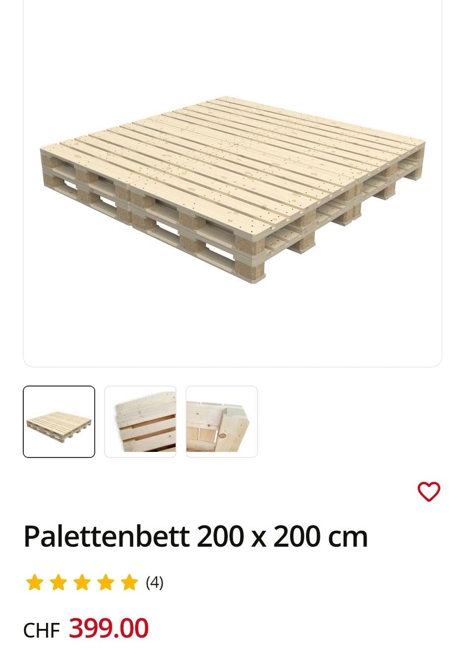 Paletten: Palettenbett 200x200cm – Gebraucht aus Gerlafingen von SiM_sch 1