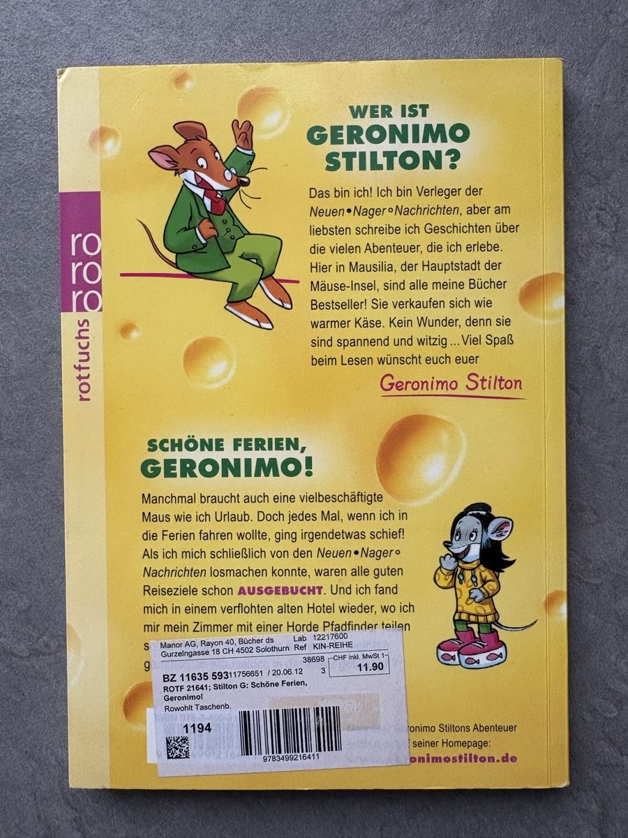 Libri: Geronimo Stilton - Schöne Ferien Geronimo! – Usato da Oberdorf SO venduto da retowolf 1