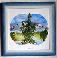 Tannenblick Öl auf  Leinwand 53 x 53 cm
