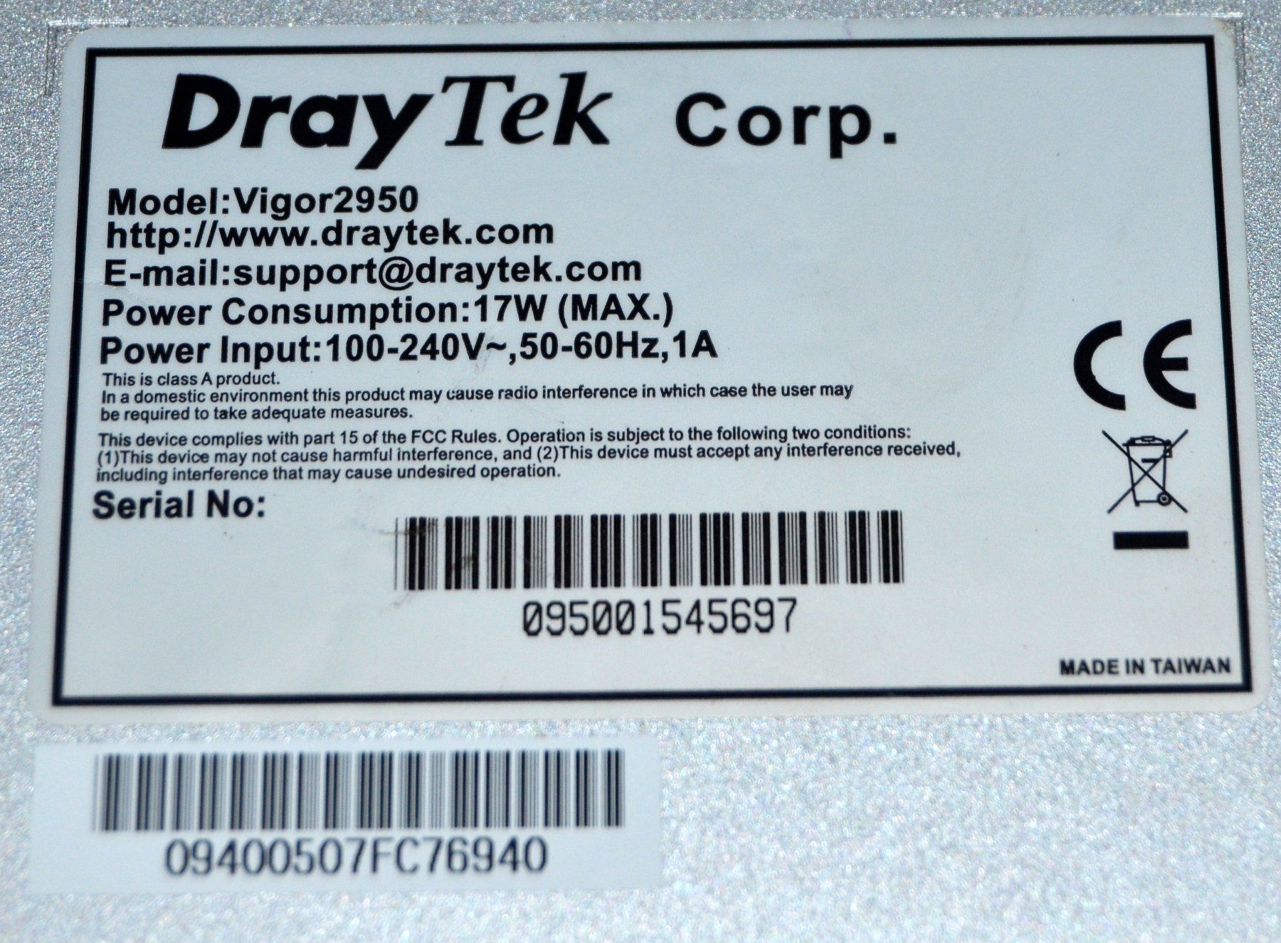 Draytek Modem & Router: DrayTek Vigor 2950 Router – Usato da Collonges venduto da arashee 3