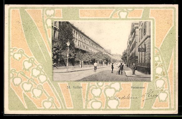 Ansichtskarten: St. Gallen, Partie in der Poststrasse mi – Gebraucht aus Berlin von bartko-reher