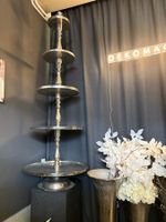 XXL Etagere Alu Silber 5stöckig H186 Dekoration Hochzeit NEU