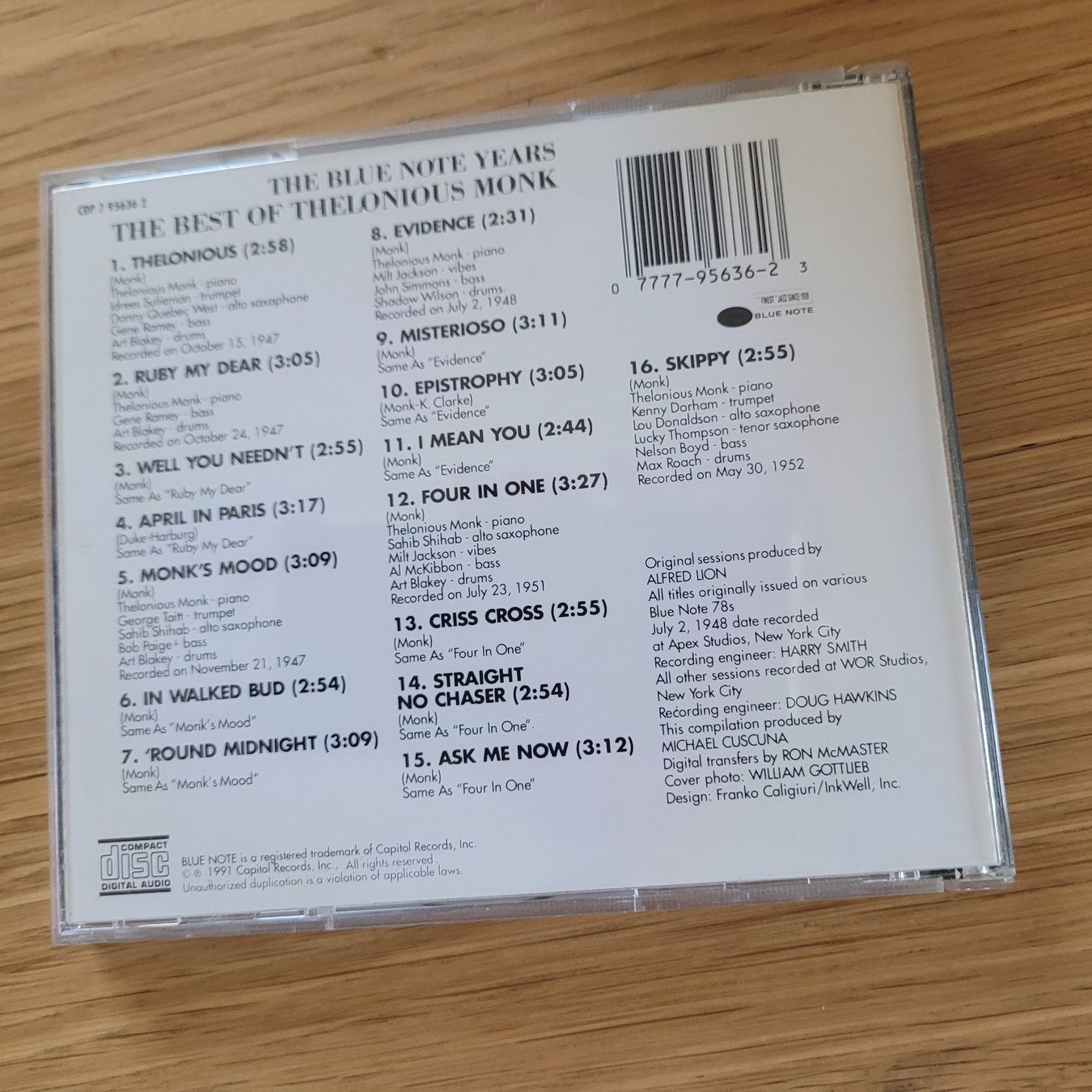 CDs: CD The Lonious Monk – Gebraucht aus Biel/Bienne von Destockweb 2