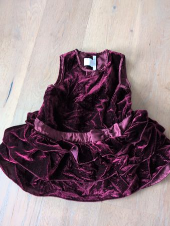 Festliches Samtkleid Gr. 80,9-12M weinrot H&M