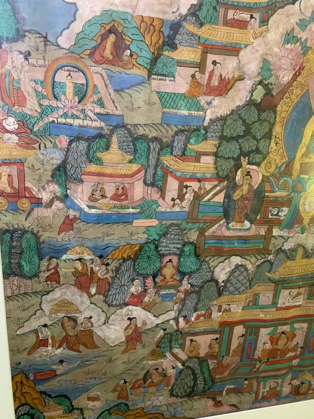 Dipinti: Thangka Buddhas Lebensgeschichte – Usato da Wolfhalden venduto da SecondAntique 6