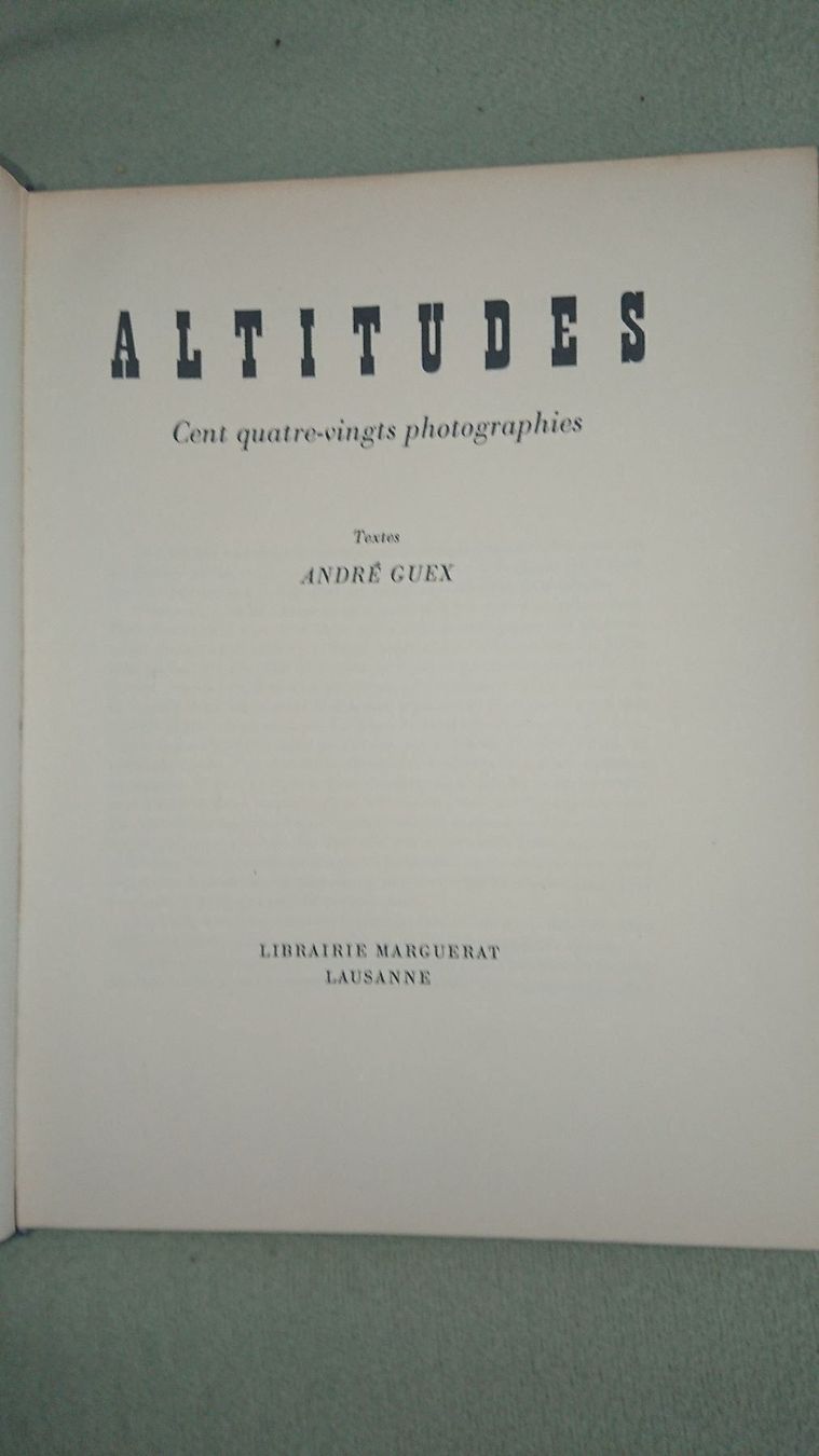 Bücher: Altitudes – Gebraucht aus Cortaillod von signep 4
