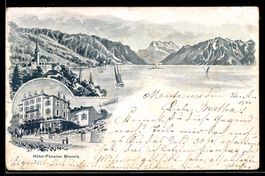 Lithographie Montreux, Hotel Pension Biensis