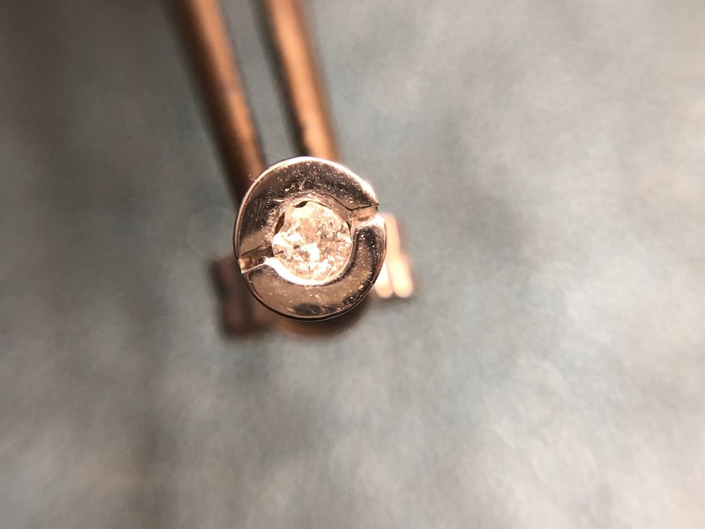 Orecchini pendenti & Orecchini a lobo: Ohrstecker mit Diamanten 0.10 ct. 18 Karat Weissgold 750 – Nuovo (secondo la descrizione) da Bern venduto da bombich 3