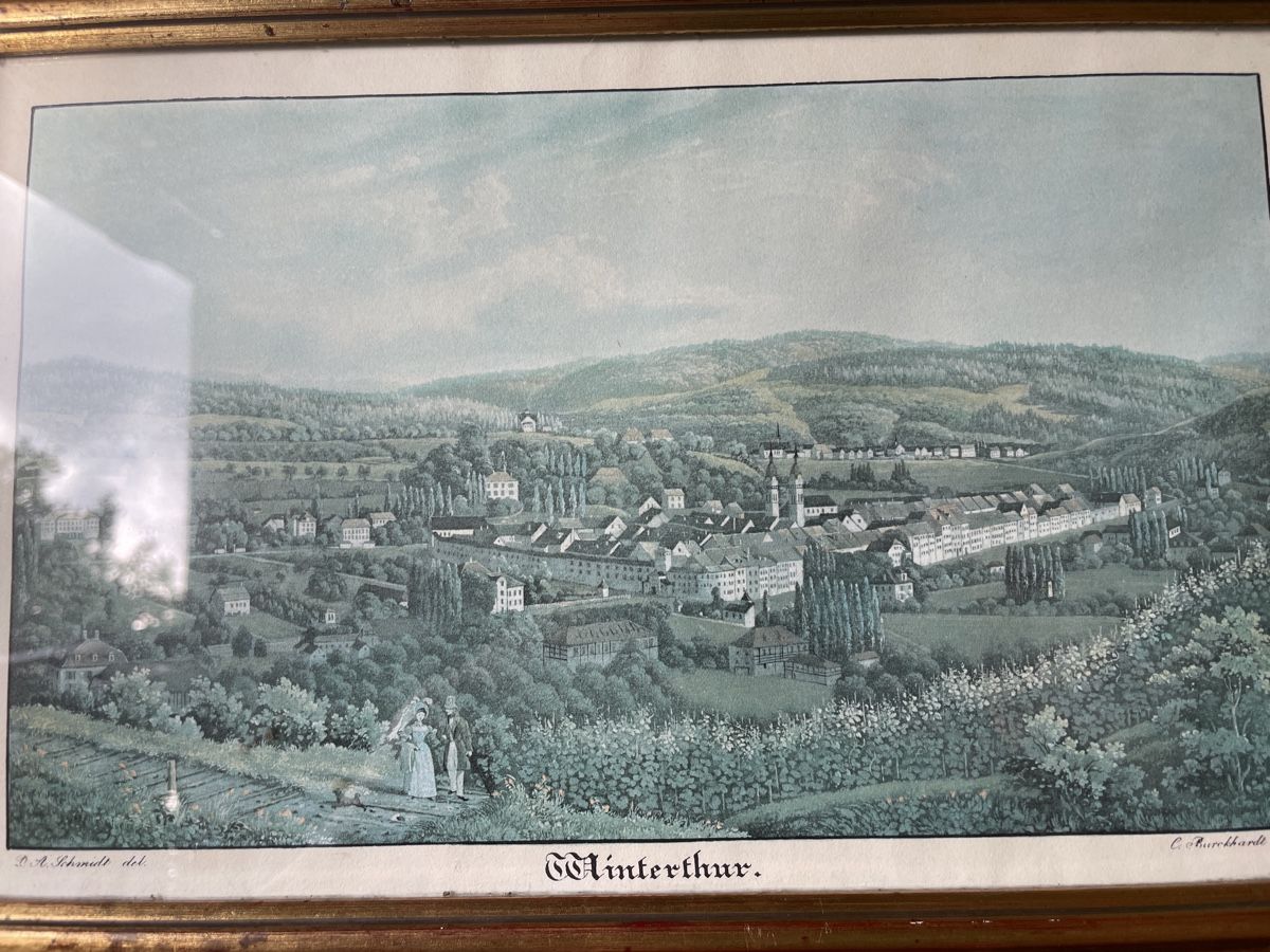 Foto & Immagini: Antikes Bild von der Landschaft von Winterthur – Usato da Winterthur venduto da cheerio97 2