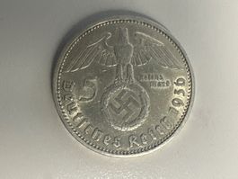 5 Deutsche Reichsmark Silber 1936 Paul von Hindenburg