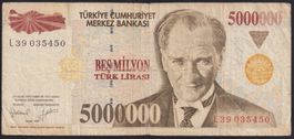 Türkei 5'000'000 Lira 1997