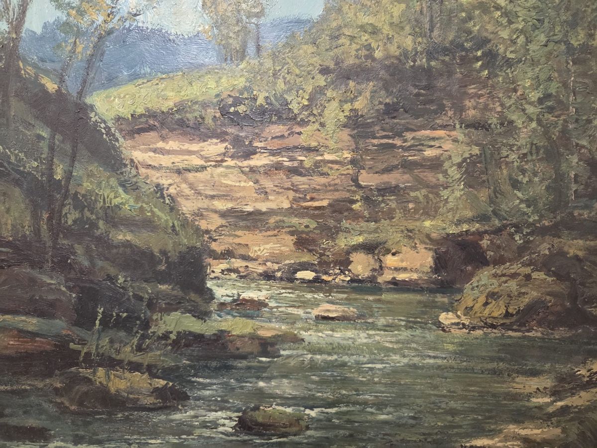 Tableaux: Ölgemälde Flusslandschaft mit Signatur  – D'occasion à Dietikon par brocki-eyra 4