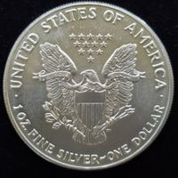 US $ American Eagle 1 Unze Silber 999/1000, 1991