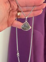 Collier avec pierre de Labradorite naturelle ✨ ...