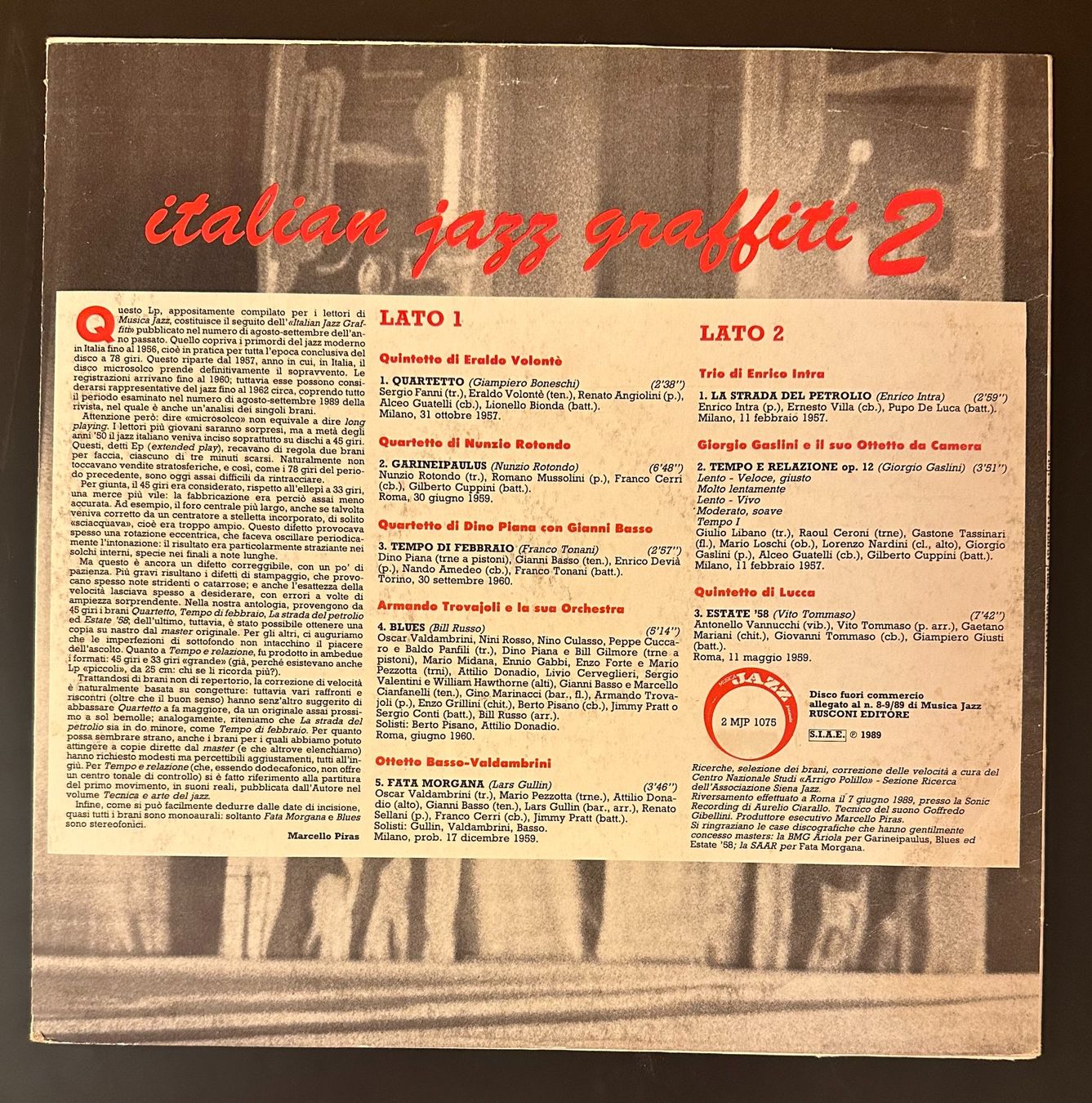 Dischi in vinile: Italian Jazz Graffiti 2 LP – Usato da Viganello venduto da md__2rd2 1