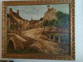 Grand Tableau Village Français R.Besse 1924