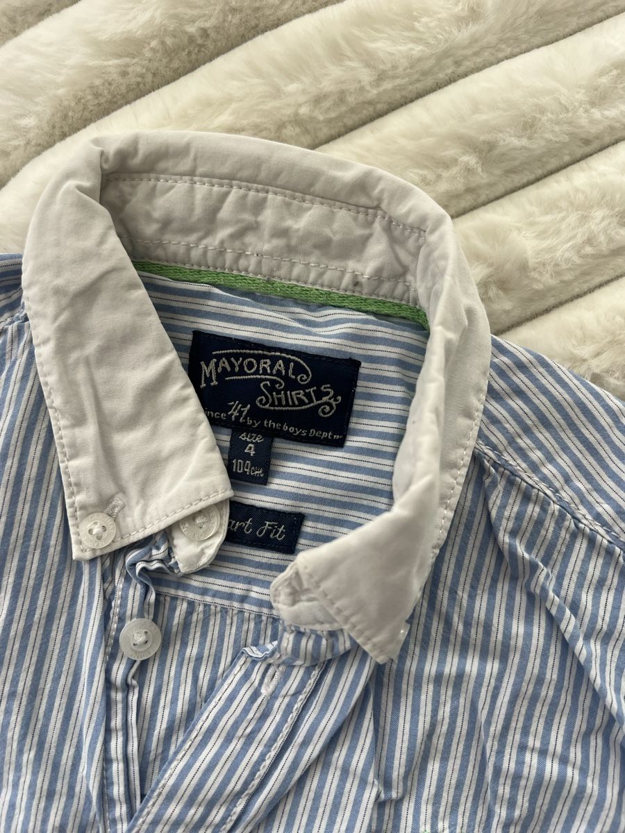 Mayoral Camicie, T-shirt & Polo: MAYORAL HEMD GESTREIFT GR 4 – Usato da Basel venduto da theo-g77 2