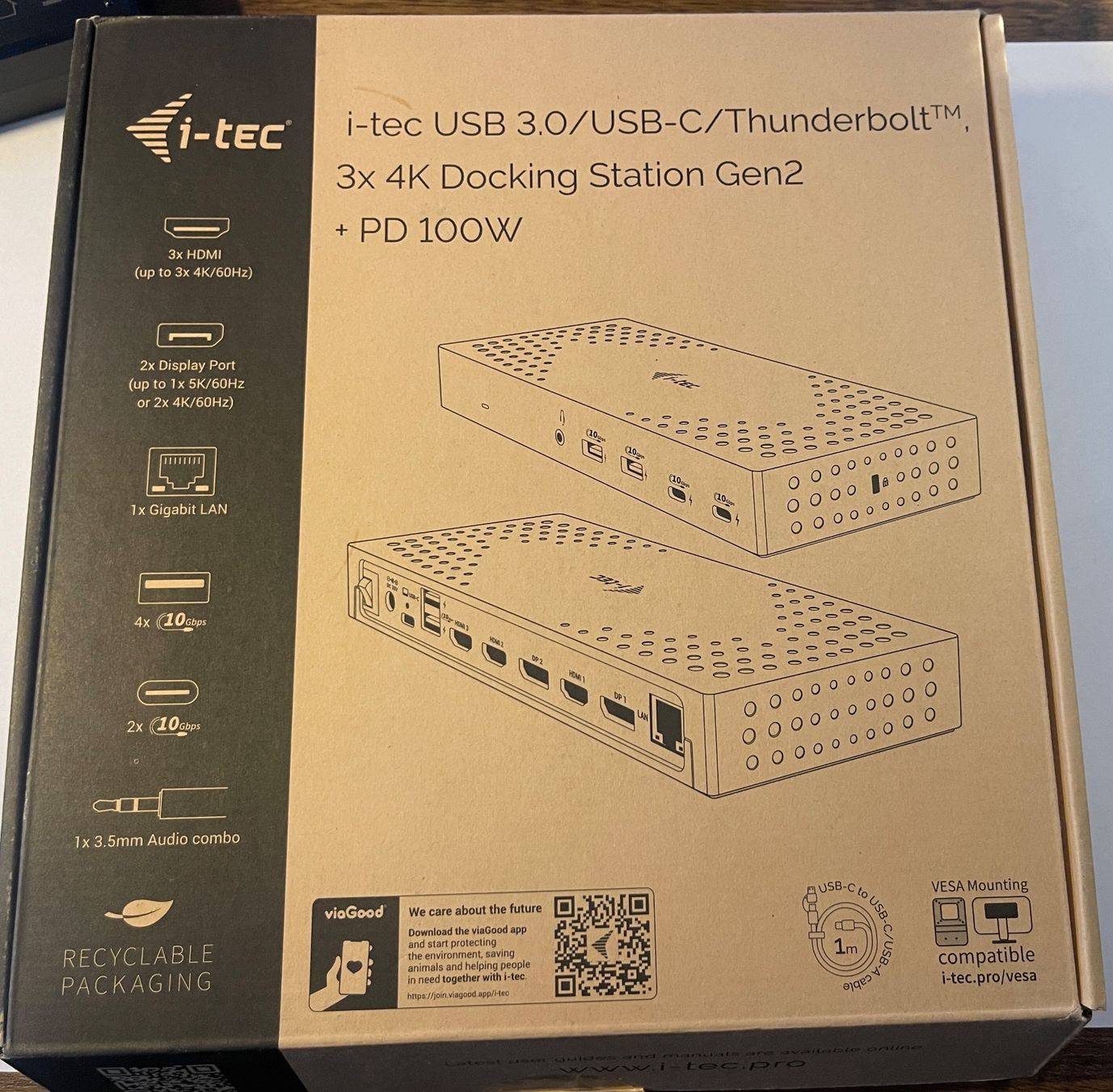 I-tec Docking station: i-Tec USB 3.0 USB-C Thunderbolt 3x 4K Docking Station Gen 2 – Neuf (Voir description) à Büron par Bellcolor 2
