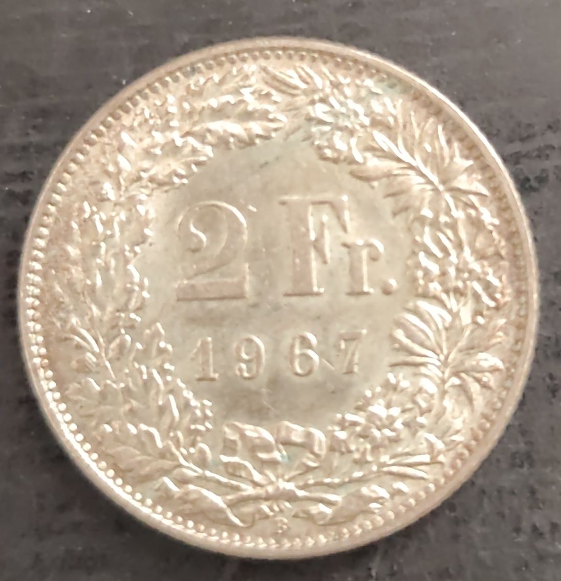 Tutti le monete: Schweizer 2 Franken Münze. 1967 – Usato da Schiers venduto da Pet70
